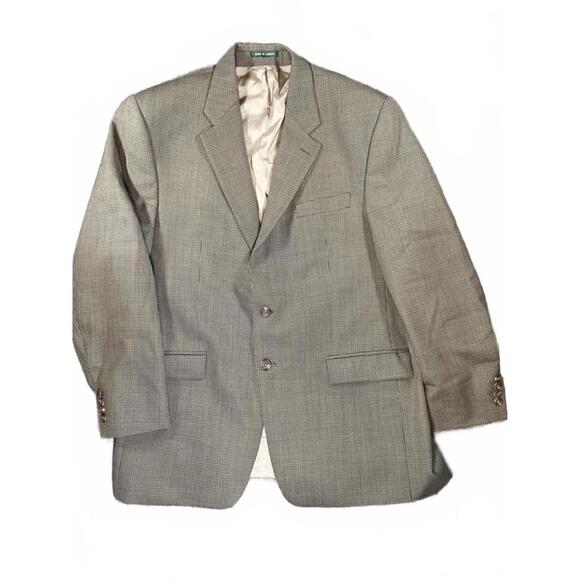 Vintage Lauren Ralph Lauren Men's Woolmark Blazer with Two-Button Closure 44L